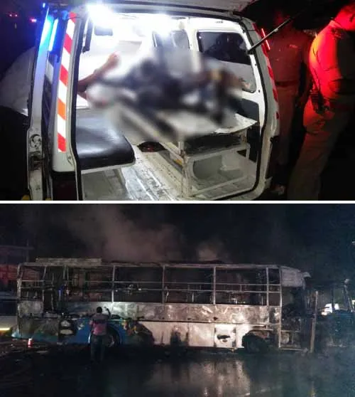 Bus-lorry clash near Ulundurpet